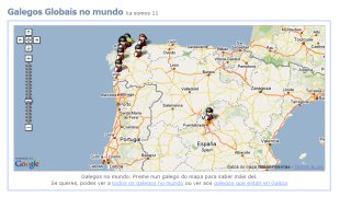 Nun mapa pódese ver onde se atopan os usuarios do portal