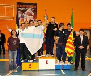 Un dos podios do campionato