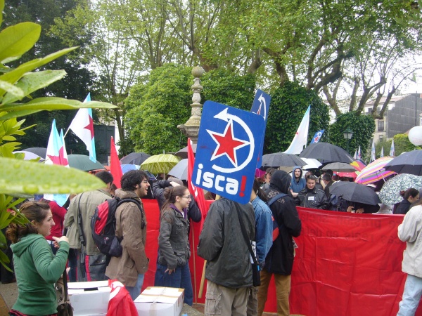 A manifestación, a piques de saír da Alameda